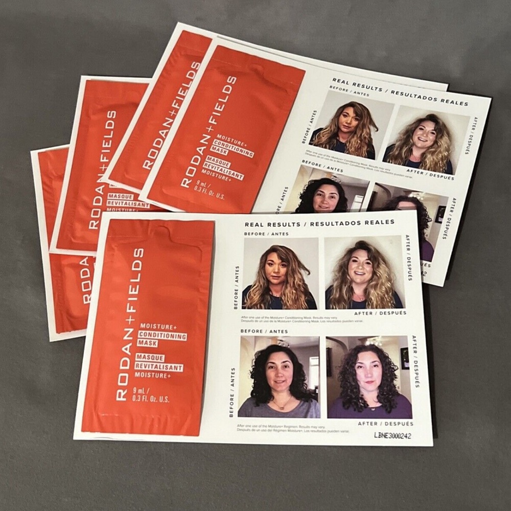 RODAN + FIELDS Moisture and Conditioning Hair Mask 5 Pk Travel Set NWT Hydrate - Picture 12 of 15